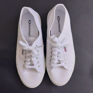 Superga COTU White Sneakers Canvas Women's  Size 8